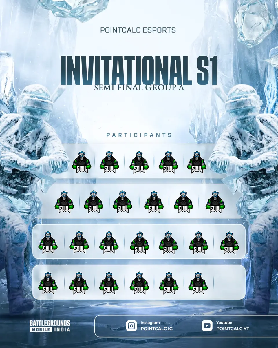 Ice team poster template