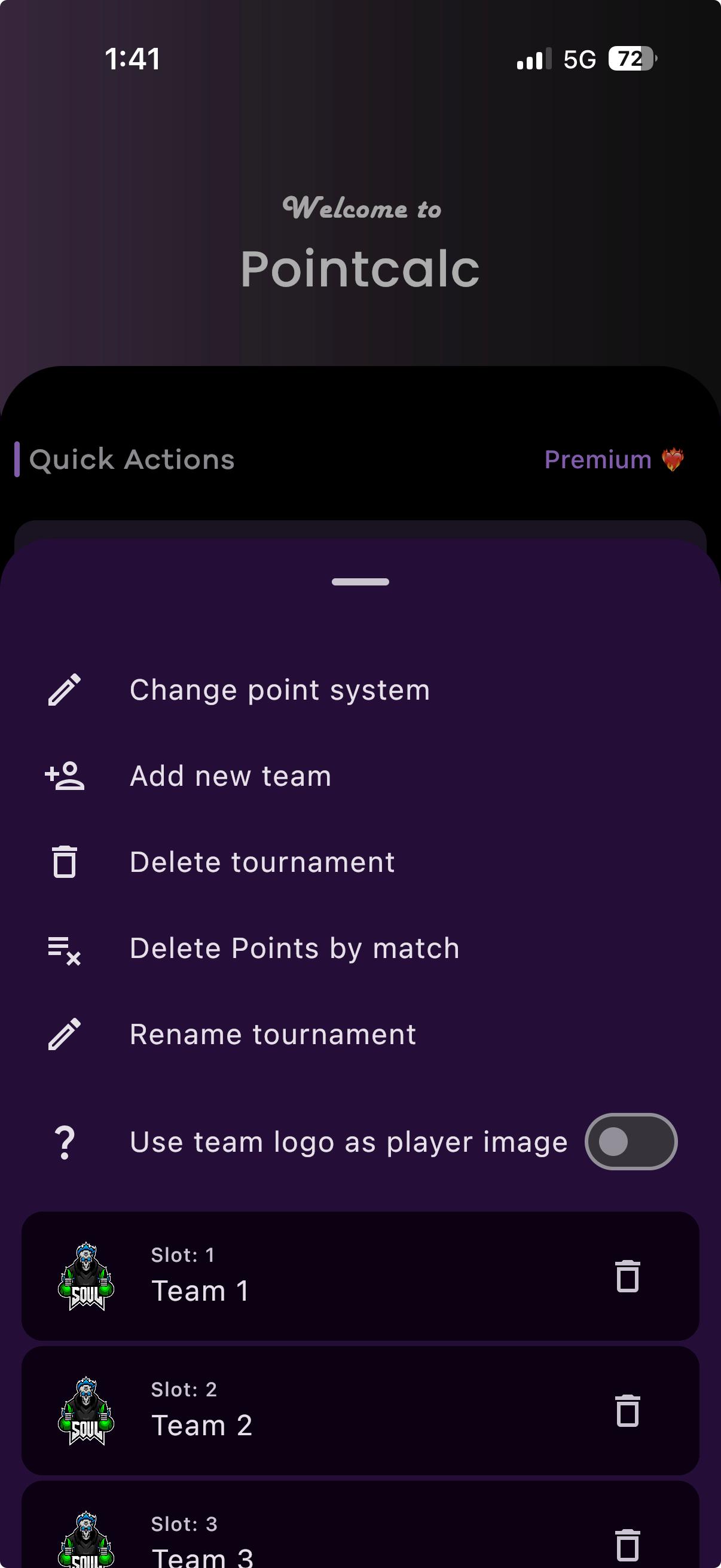 The Edit menu