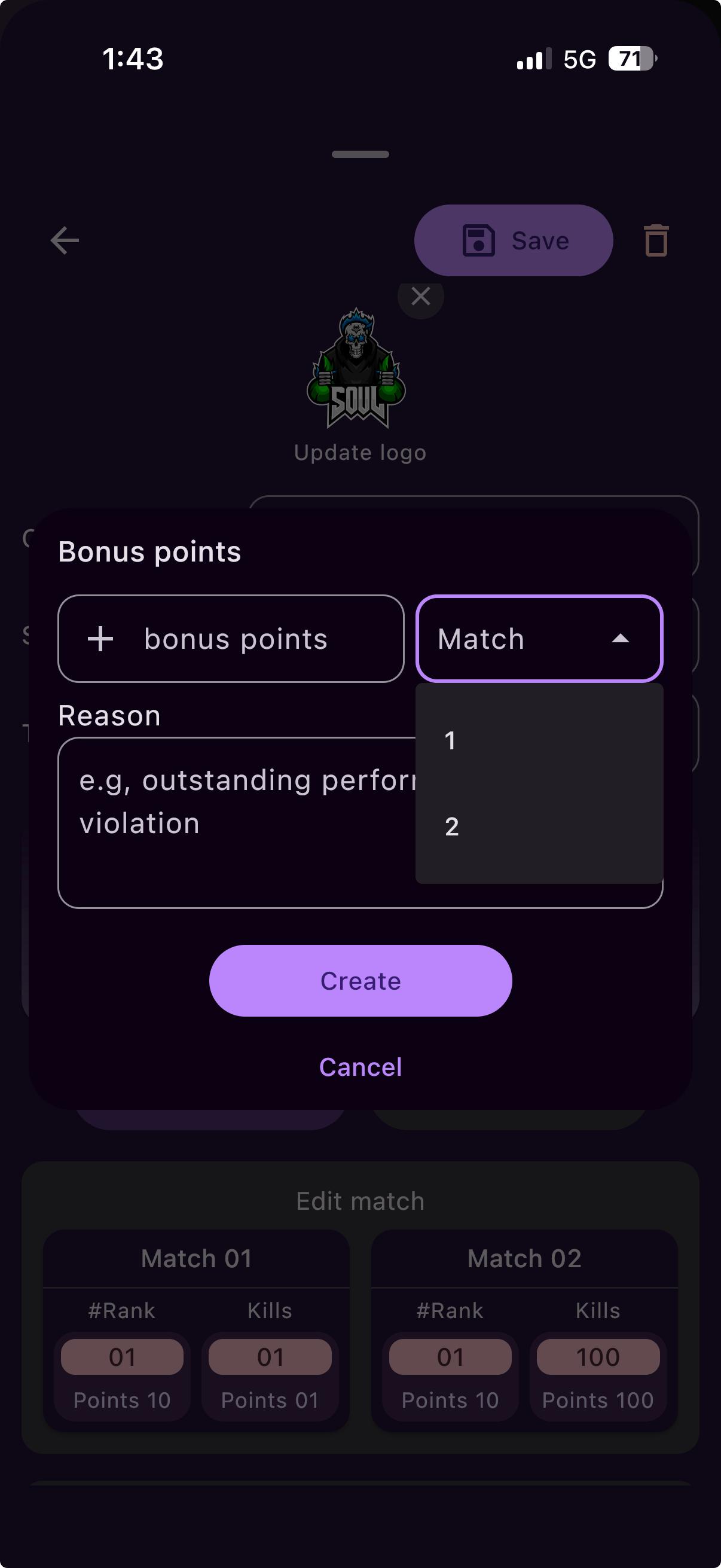 Bonus & penalty points