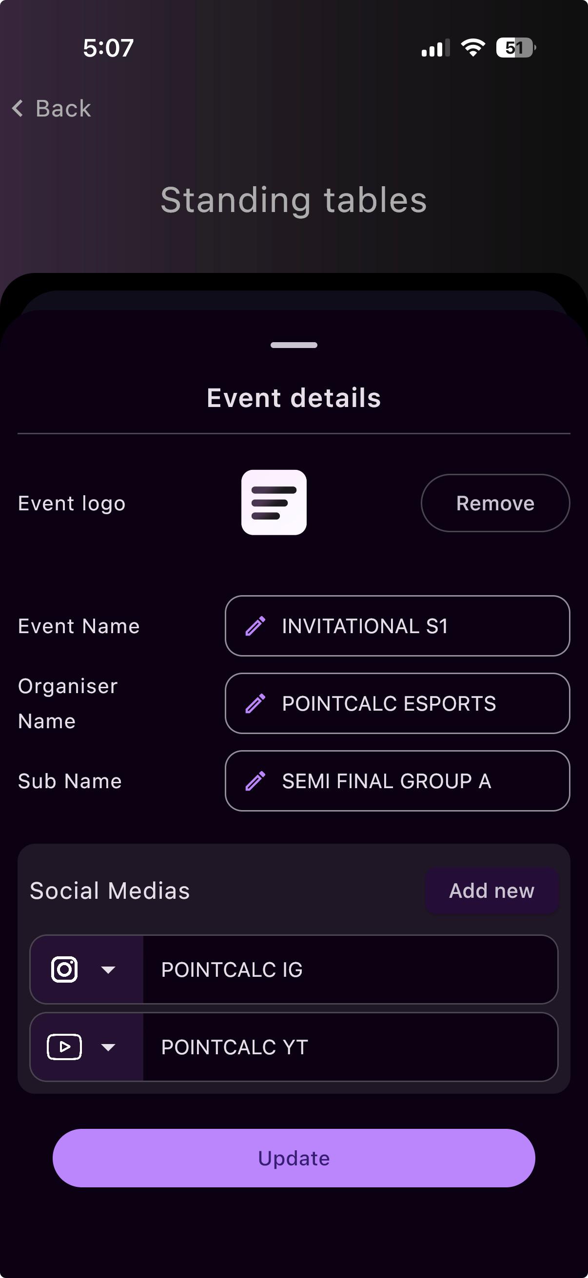 Edit your event details